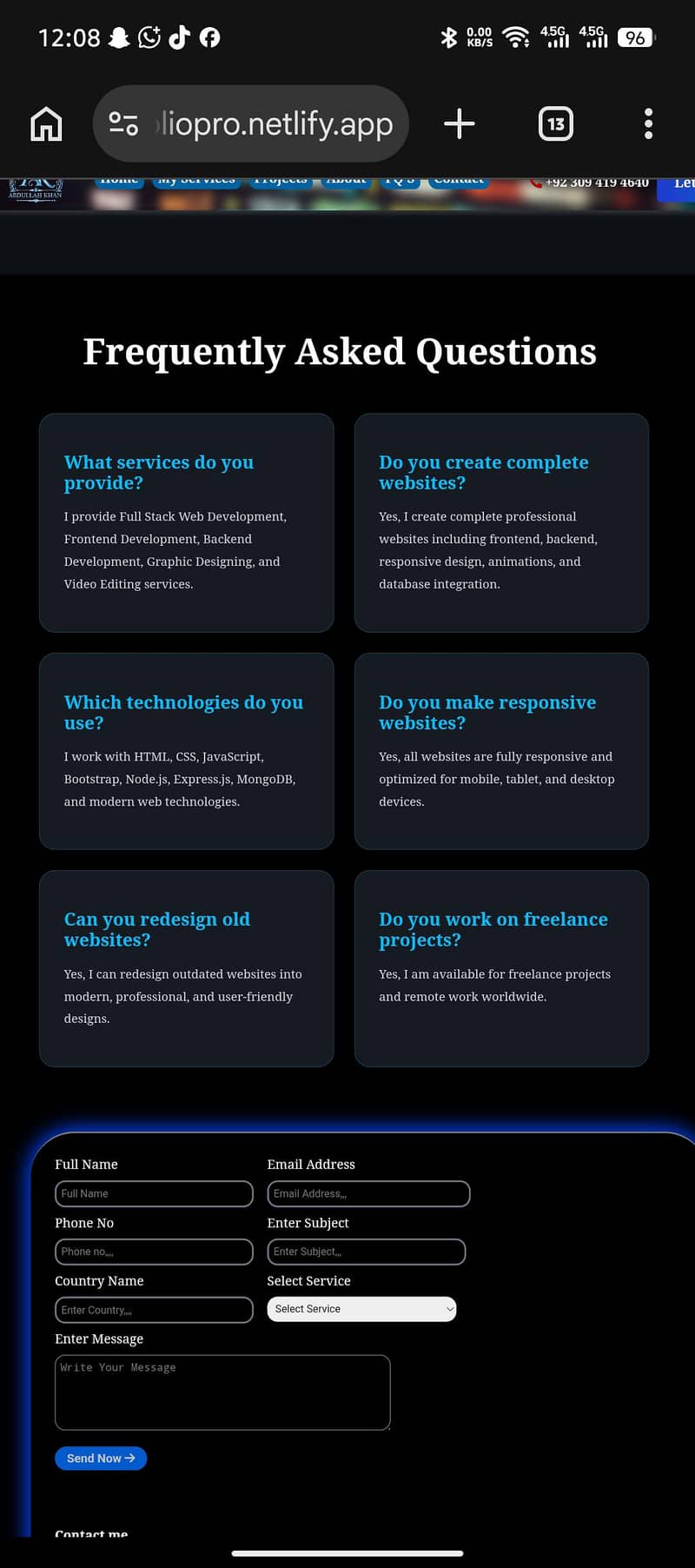 I am Full Stack Developer & Also Mern Stack developer 6