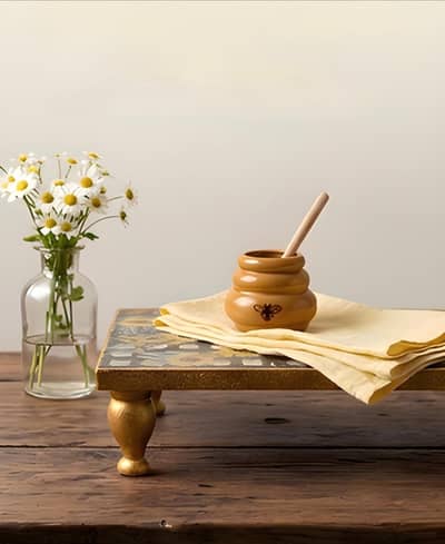handmade honey theme decor table