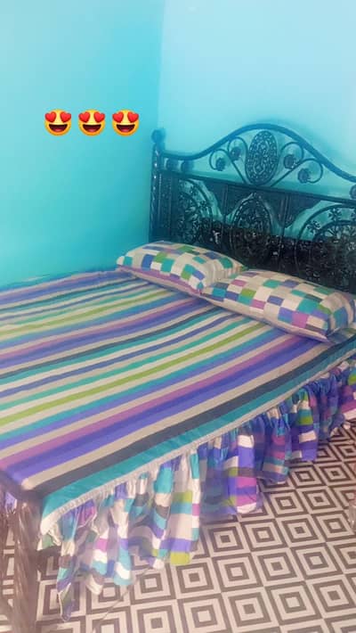 Iron Bed with mattress for sale