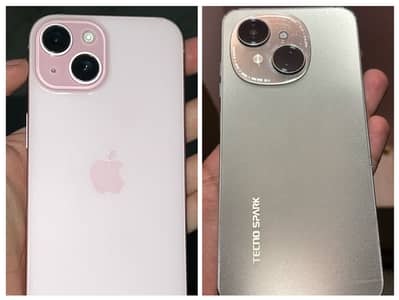 Apple iPhone 15 & Tacno spark 1Go (both for Sale)