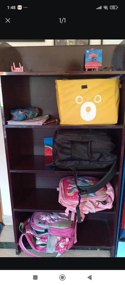 wood cupboard for books or essentials