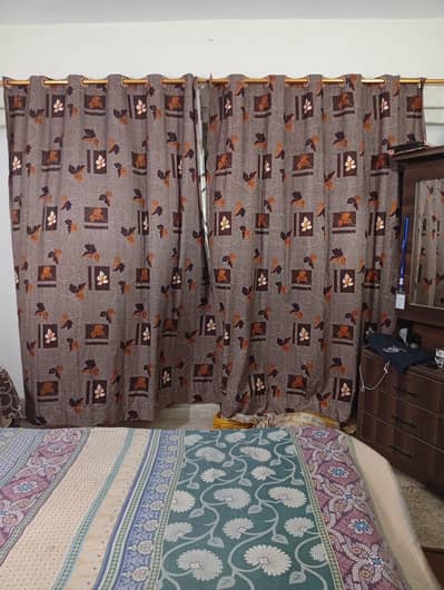 2 Printed used curtains
