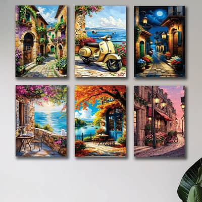 6 Premium Wall Art Photo Tiles – Modern