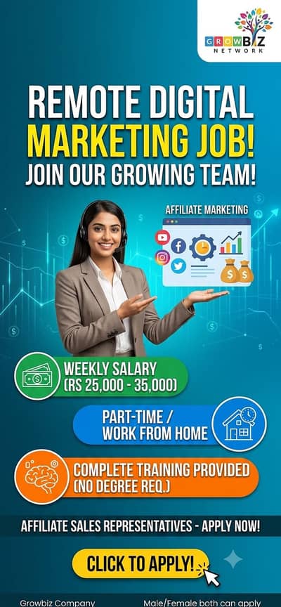 Online Digital Marketing & Affiliate Sales Representative (Remote)