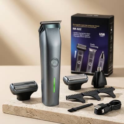 Rechargeable Hair Clipper & Beard Trimmer with 3 Combs