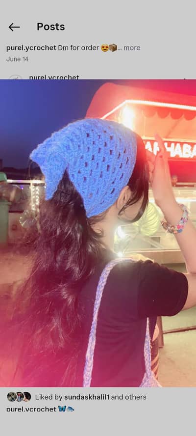 crochet Triangle Bandana