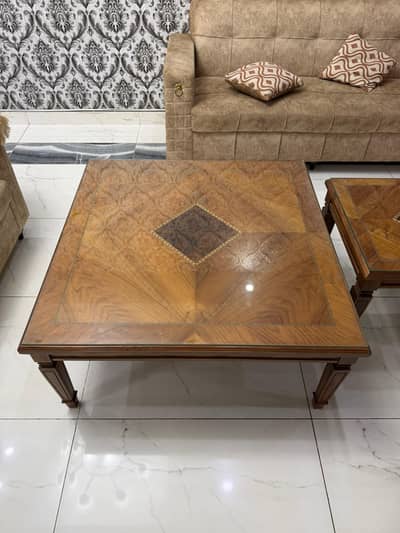 Pure Sheesham Wood Center Table Set