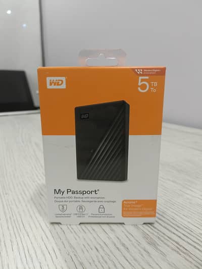 WD My Passport 5TB Portable Hard Drive – Brand New Box Pack