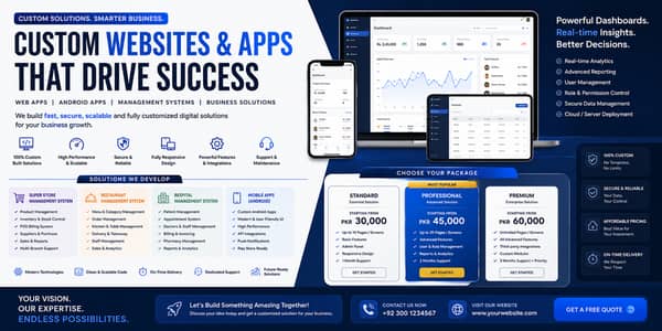 Custom Website & Mobile App Development | Business Systems from 30000.