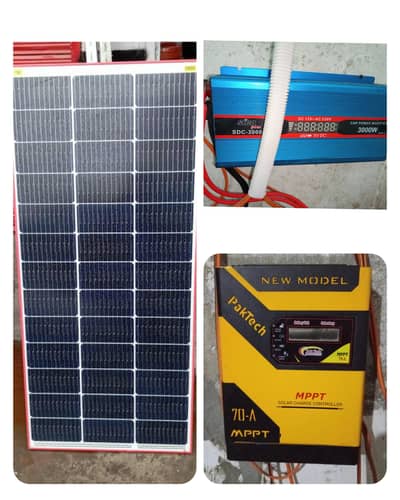 3000 Watts Car Inverter+ Mppt+2 Solar Pannels 180 Watts+ 18 Gaz Wire
