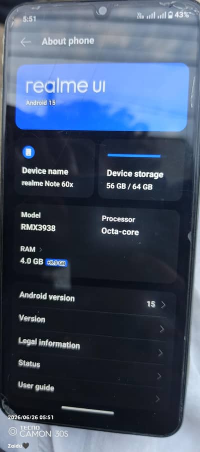 Realme Note 60x