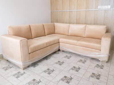 Brand New L Shape Corner Sofa Set |Premium  Velvet Fabric  |5 Seater |