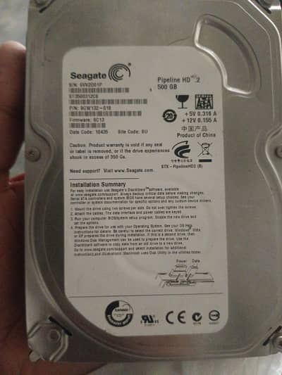 Seagate  512 gb hard drive full working conditions