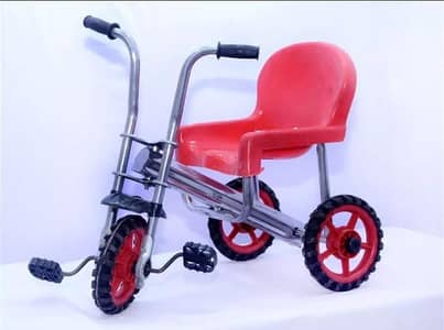 Red Kids Tricycle with 3 wheels & Fiber plastic Frame