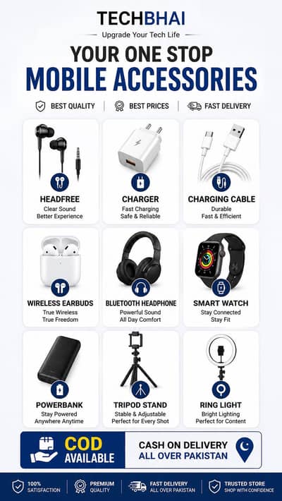 Quality mobile accessories COD Pakistan