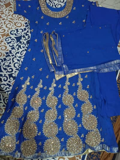 Wedding dress maxi ready to wear with dupatta and pyjama