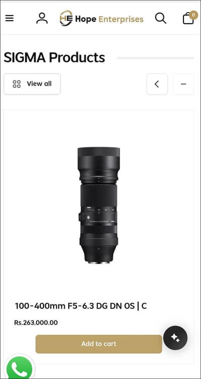 Sigma 100mm-400mm DG DN OS Sony E Mount Lens