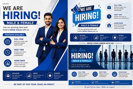 Hiring Now in urgent bases