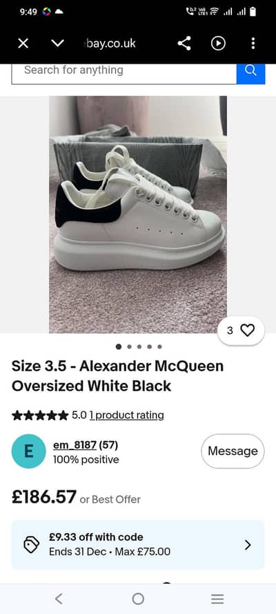 originally Alexander McQueen shoes