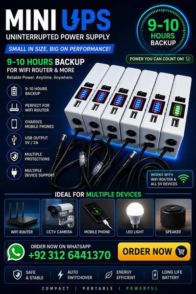 Power bank for wifi router and other devices