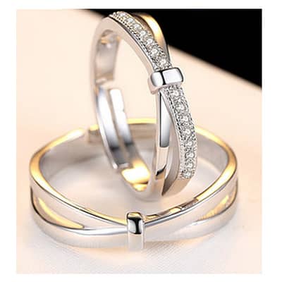 Adjustable Couple Rings | Luxury Matching Ring Set for Him & Her | Ro