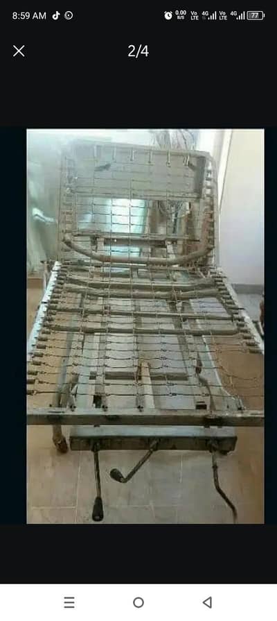 hospital patient bed with 2crank manual ICU bed