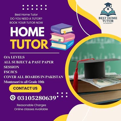 HOME TUTOR /ONLINE TUTOR AVAILABLE NEARBY