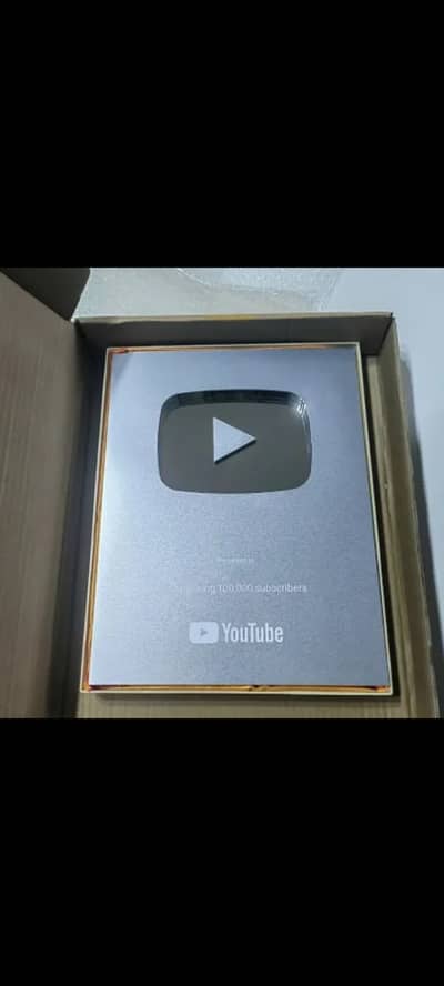 Official YouTube silver play button