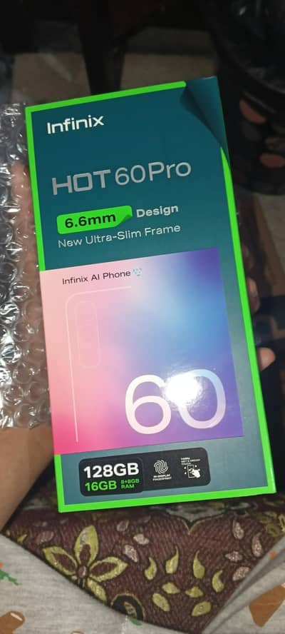 Infinix Hot 60 pro all accessories box