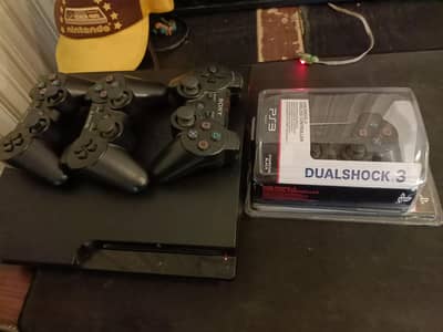 PS3 with 3 controllers and 25+ games