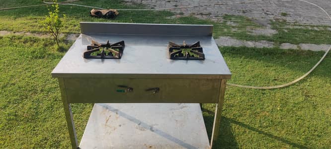 commercial 2 Burner Stove Stainless Steel for Restaurant