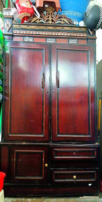 wooden wardrobe