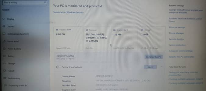 i5 11th generation 8gb Ram 128gb Ssd
