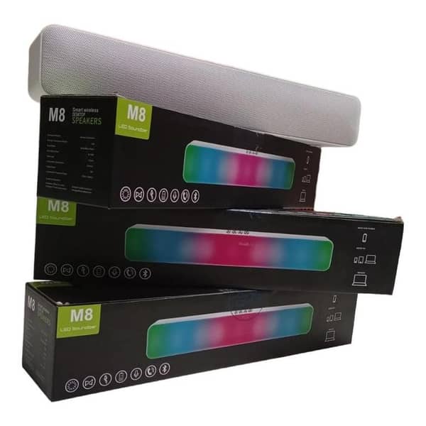 ELEVATE M8 RGB LED Soundbar | Professional Wireless Desktop Audio with Integrated Subwoofer
