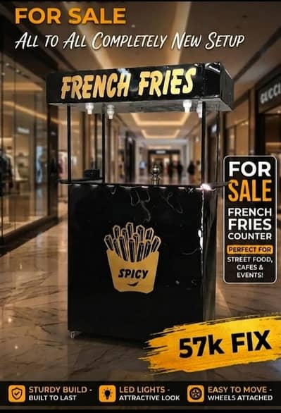 NEW FRIES COUNTER WITH COMPLETE SETUP FOR SALE [ FIX PRICE ]