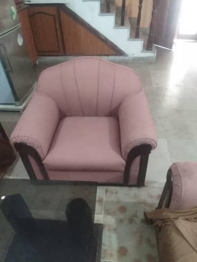 6( 3,2,1)seater sofa with thick mirror table wooden for sell