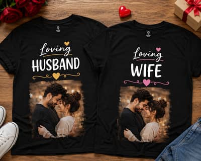  Husband Wife Gift | Printed T-Shirt Set