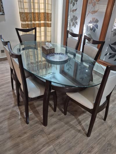 dining table double top and 6 chairs leather poshish
