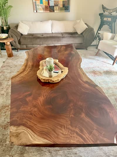 Live edge African Mohogany One Slab table