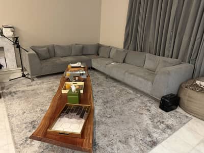 Grey L shaped sofa