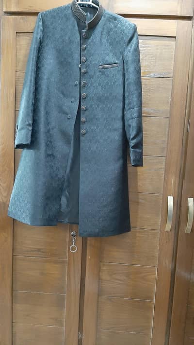 black sherwani for groom