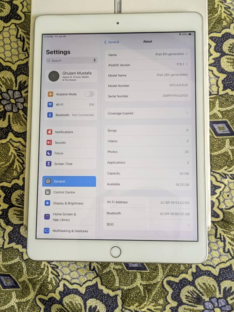 Ipad , Ipad 8th generation 6