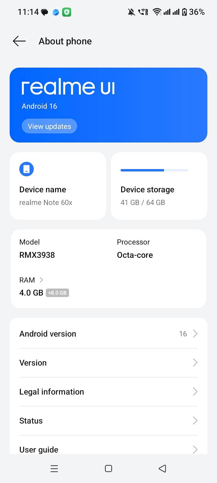 Realme Note 60x 4/64 Black Just 1 week used, Original Box etc, 10/10 0