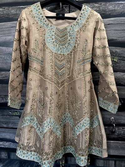 ARWIA'S Designer Guest Dress - Small - Soft Peach