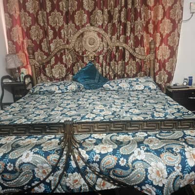 Iron bed and sofa for sale