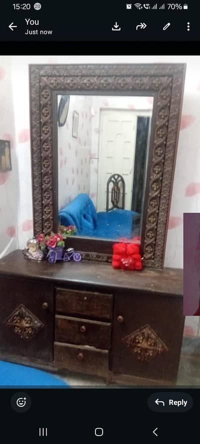 sale King size bed with dressing and durable metress