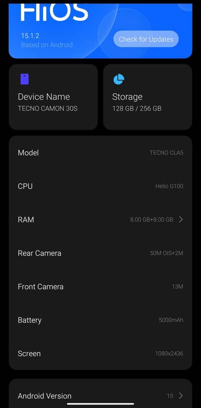 Tecno Camon 30S