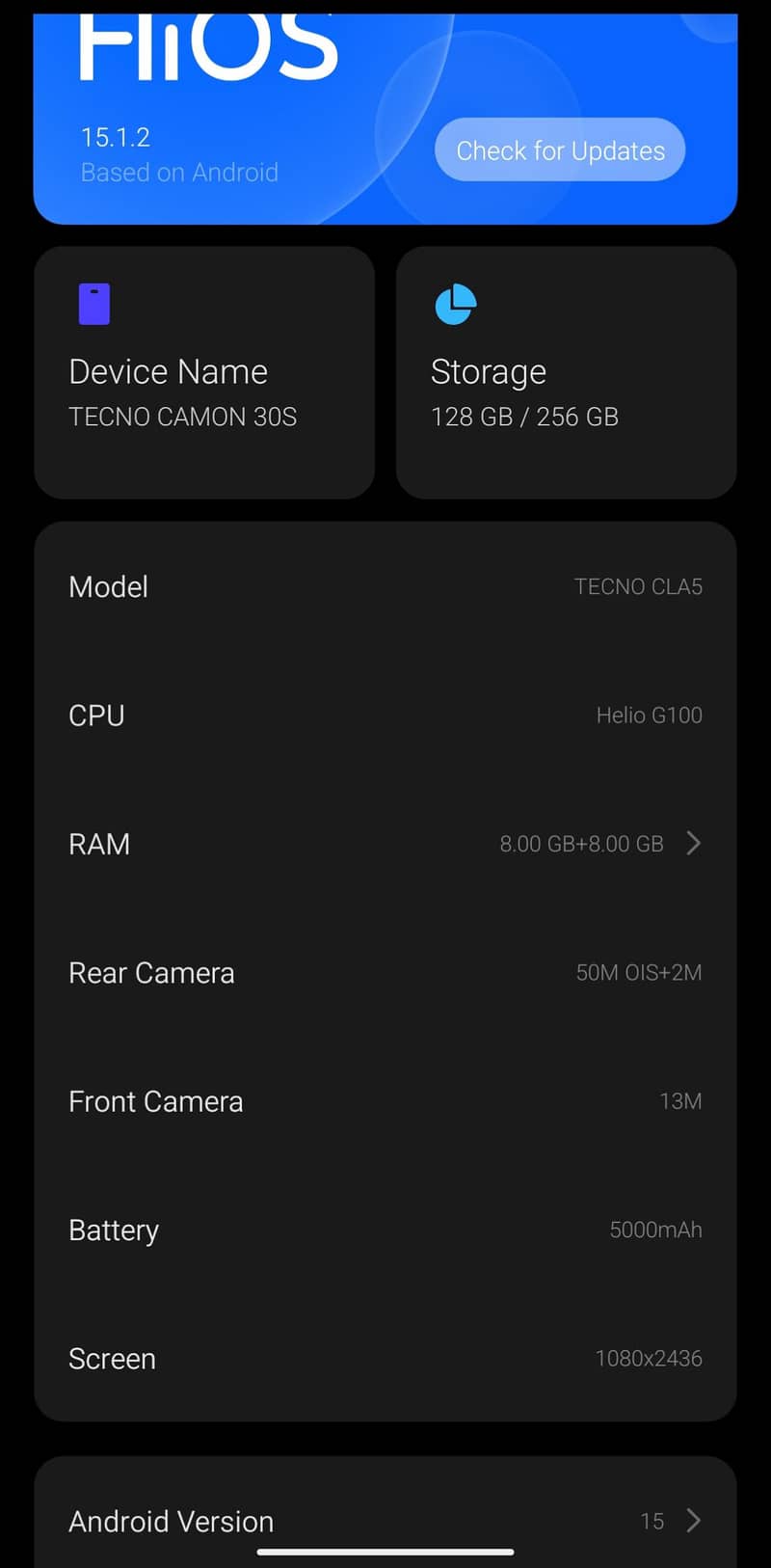 Tecno Camon 30S 0