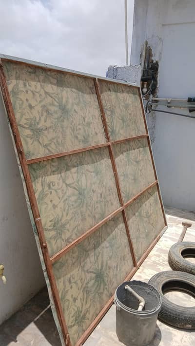 Fiber shade in iron frame