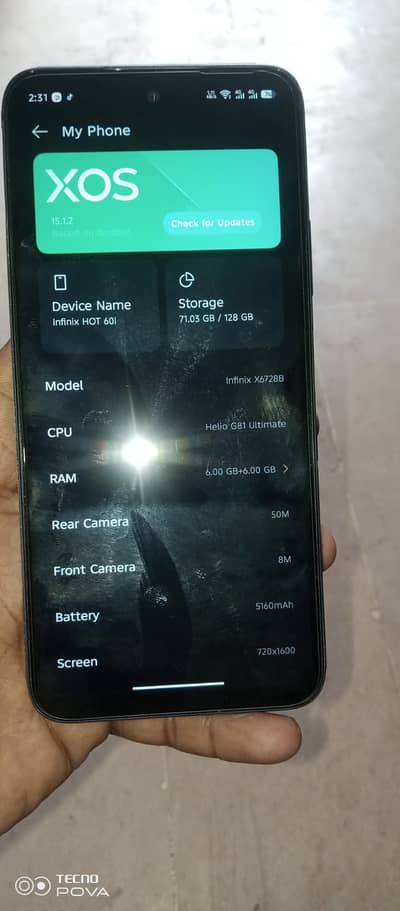 Infinix hot 60 i blue color